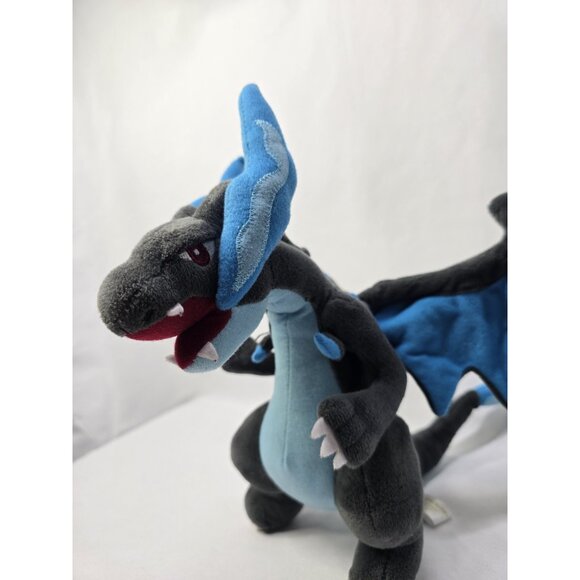 Pokemon Center Mega Charizard X 10" Plush 2018 Articulated Wings X&Y Official - Picture 10 of 12